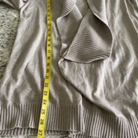 Women's Joan Vass Studio Beige Cardigan Size L - Picture 6 of 6